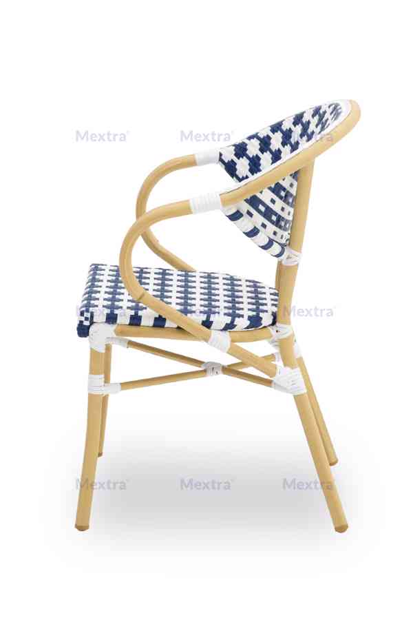 Technoratanová židle CAMILLO modrá - foto 4