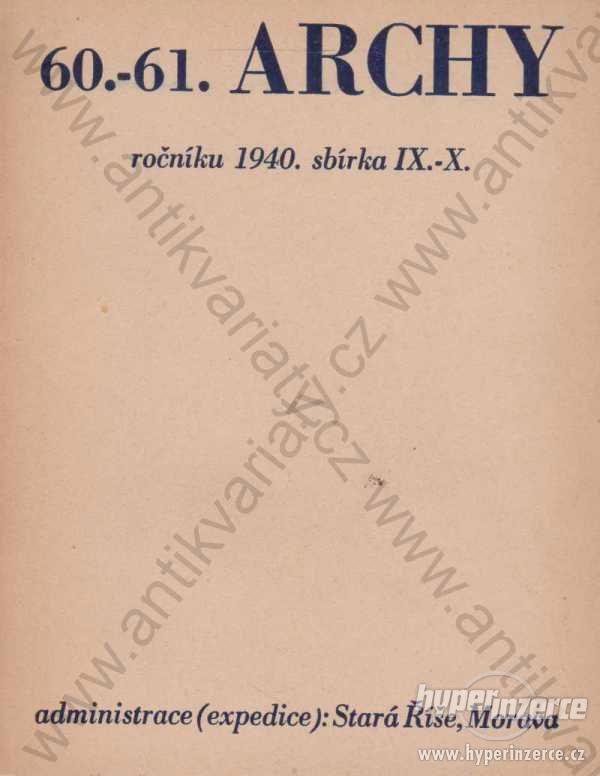 60.-61. archy - ročníku 1940, sbírka IX.-X. - foto 1