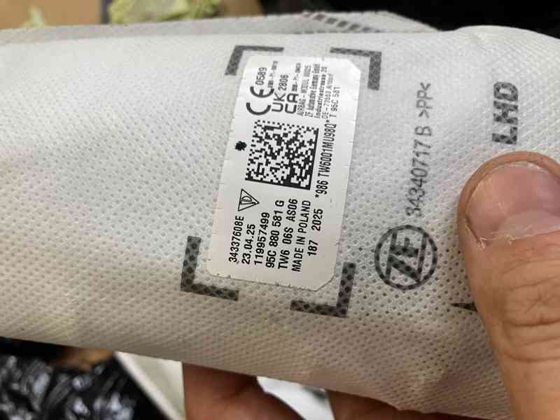 Porsche Macan Airbag sedackovy levy 95C880581G - foto 3