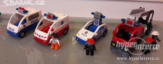 lego duplo auto policie, sanitka, hasiči - foto 1