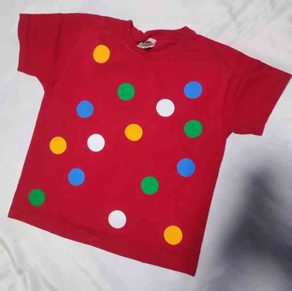 Dětské tričko s barevnými puntíky, vel. 116