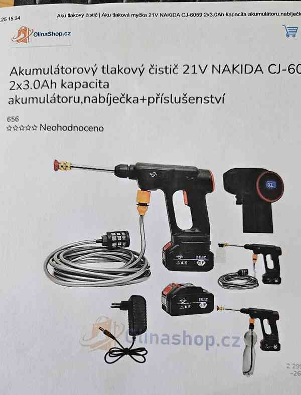 Prodám tlakovou myčku AKU - foto 2