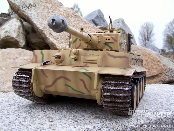 Nový RC model tank - Tiger I. písková kamufláž 2.4 GHz infra - foto 2