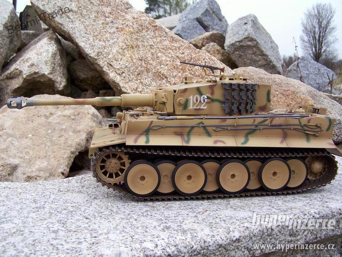 Nový RC model tank - Tiger I. písková kamufláž 2.4 GHz infra - foto 4