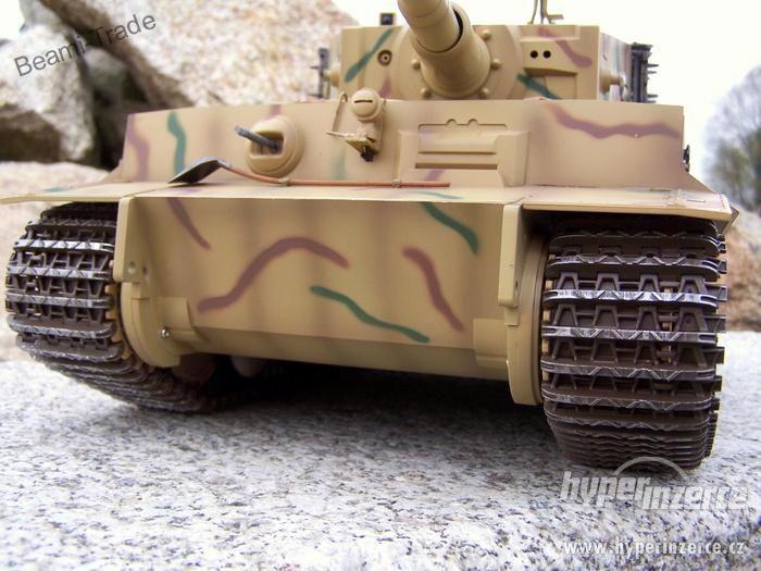 Nový RC model tank - Tiger I. písková kamufláž 2.4 GHz infra - foto 5