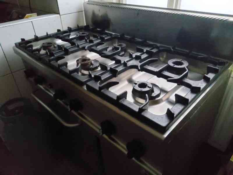  Profesionální plynový sporák – 6 hořáků + trouba (PB) - foto 2