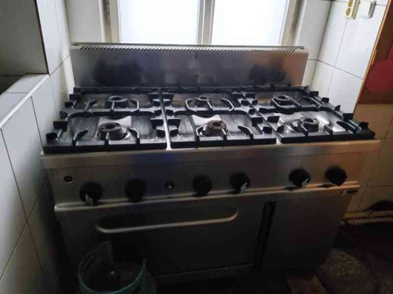  Profesionální plynový sporák – 6 hořáků + trouba (PB) - foto 3