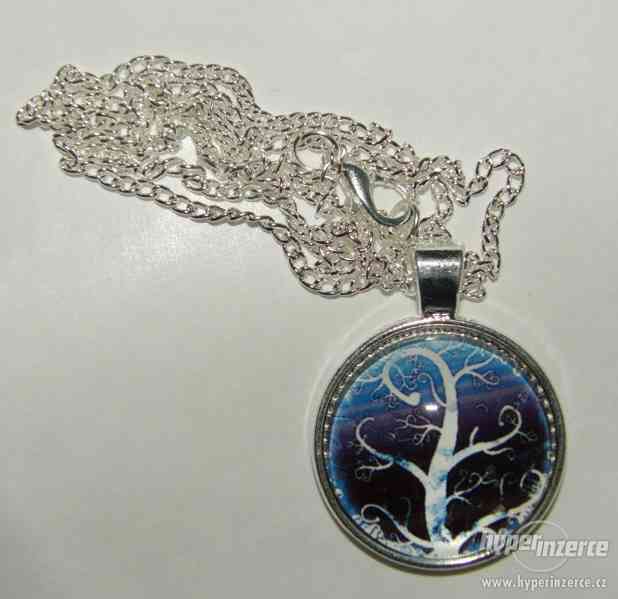 náhrdelník s motivem stromu - modrý - foto 1