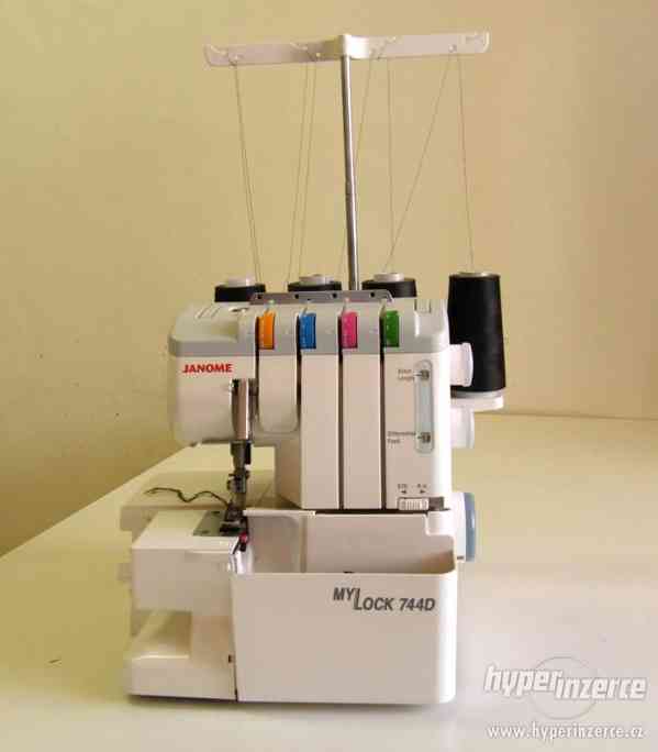 Prodám OVERLOCK JANOME 744D + v ceně 4 spec. patky - foto 2