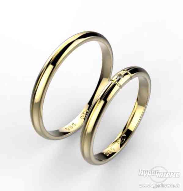 Zlaté snubní prsteny - foto 2
