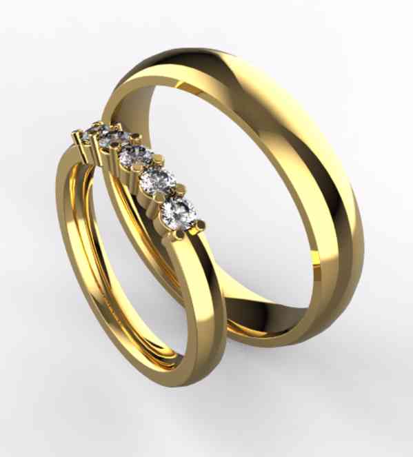 Zlaté snubní prsteny - foto 5