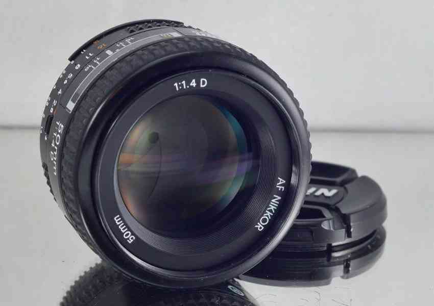 Nikon AF Nikkor 50mm f/1.4 D **1:1.4, FX, PEVNÝ Objektiv - foto 3