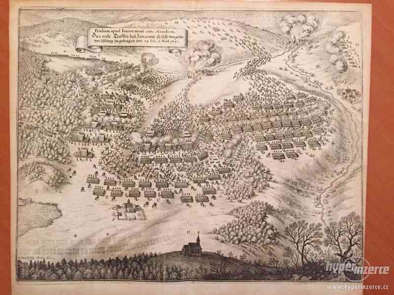 Bitva u Jankova v Čechách, r 1645, Rytina z roku 1650 - foto 1
