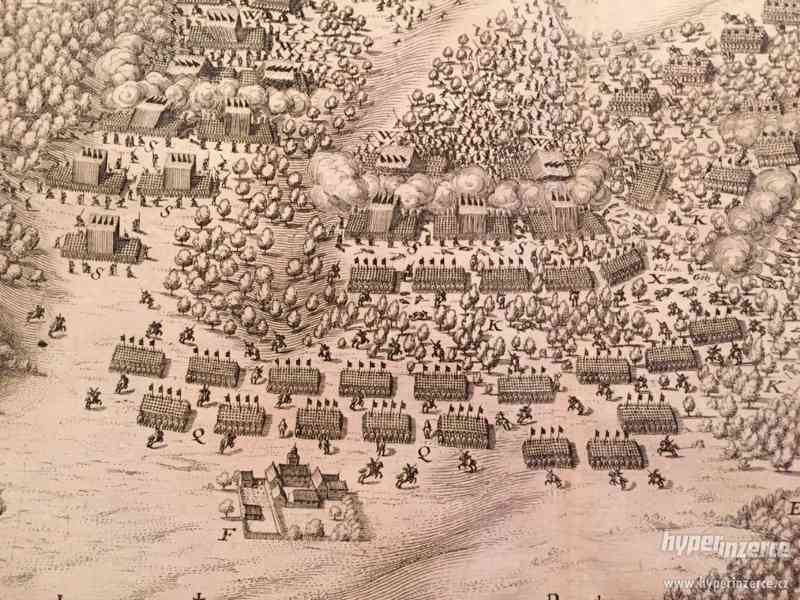 Bitva u Jankova v Čechách, r 1645, Rytina z roku 1650 - foto 3