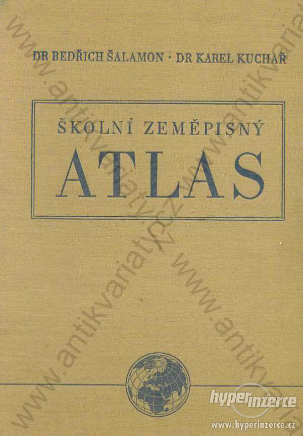 Školní zeměpisný atlas Šalamon, Kuchař 1953 - foto 1