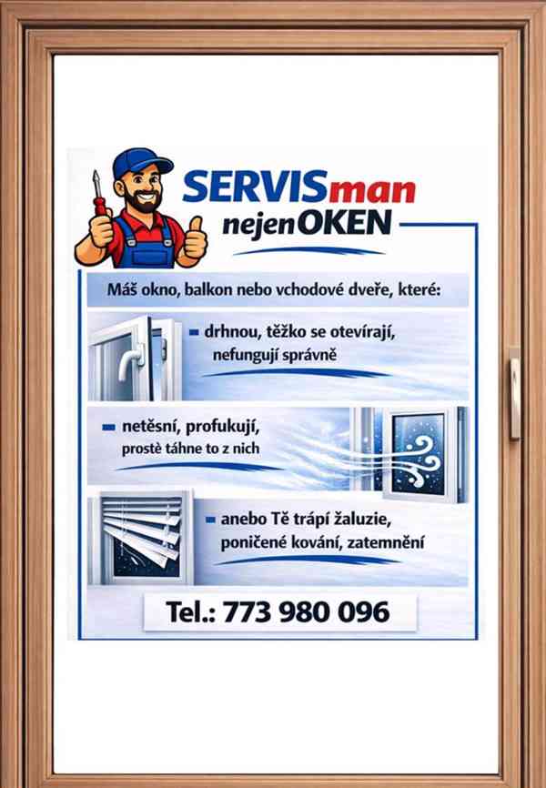 opravy a servis oken, dveří i stínící techniky,  těsnění