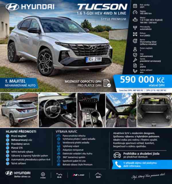 Hyundai Tucson 1,6   T-GDI HEV 4WD N LINE STYLE