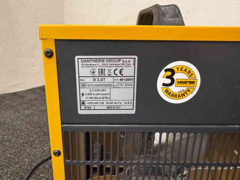 Elektrické topidlo Master Climate Solution B 3,3 EPB - foto 2