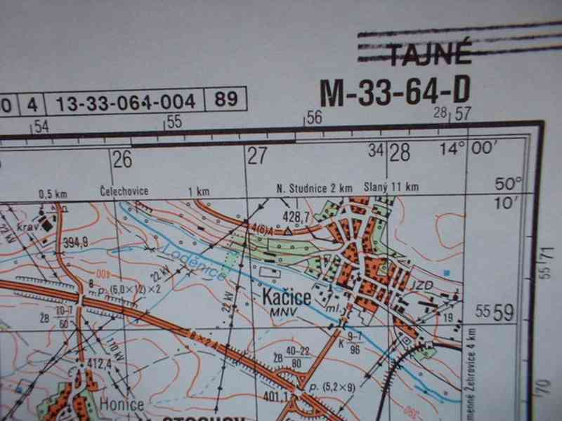 Vojenská profesionální tajná mapa Křivoklátsko - foto 7