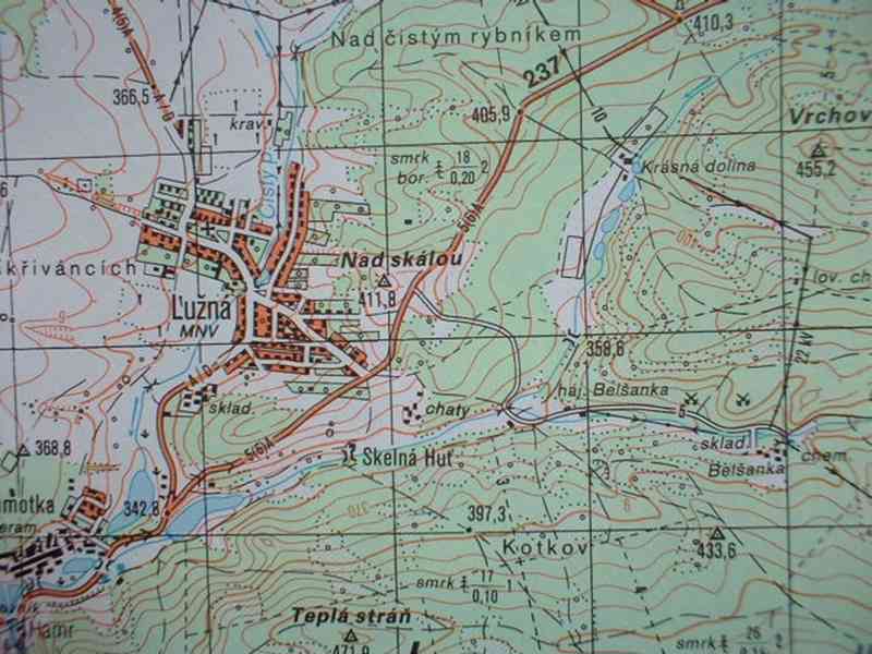 Vojenská profesionální tajná mapa Křivoklátsko - foto 5