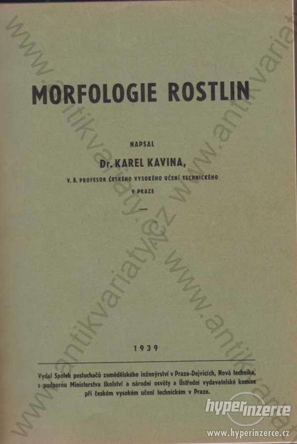 Morfologie rostlin Dr. Karel Kavina - foto 1