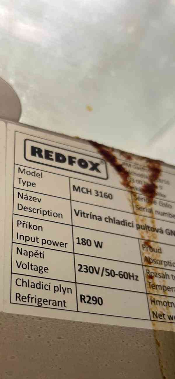 REDFOX MCH 4160 a 3160 Vitrína chladící pultová - foto 6