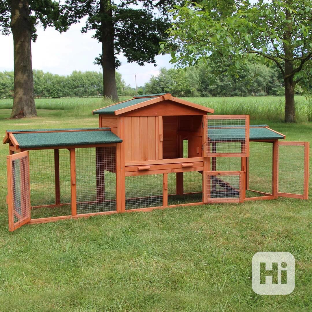 Velká králíkárna s výběhem klec pro králíky 212cm - foto 1