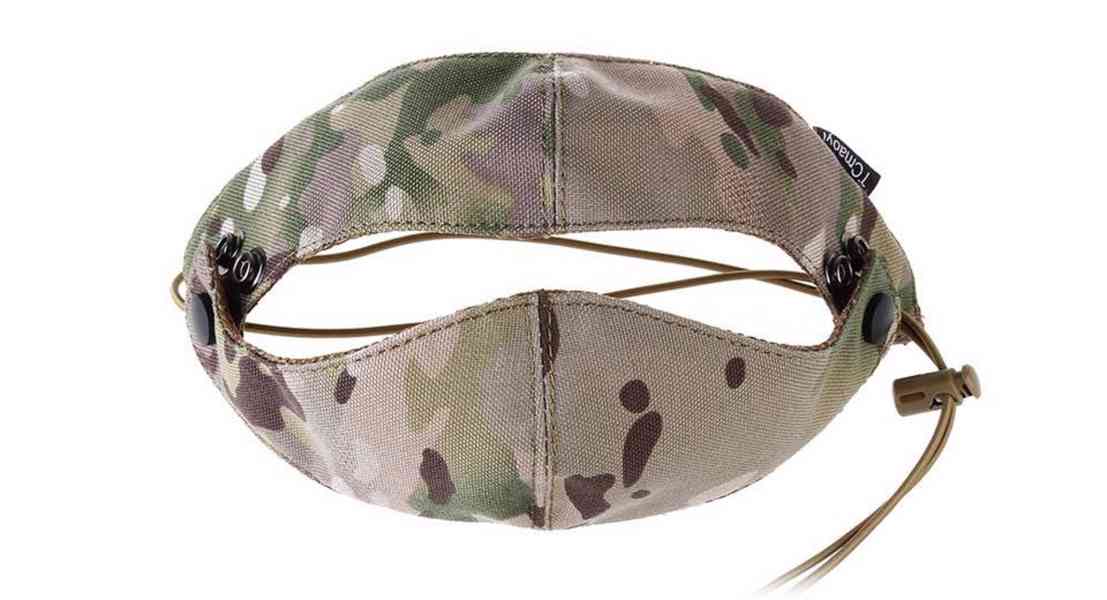 Taktická obličejová polomaska pro outdoorové hry camouflage - foto 3