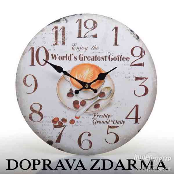 Designové hodiny COFFEE, DOPRAVA ZDARMA - foto 1
