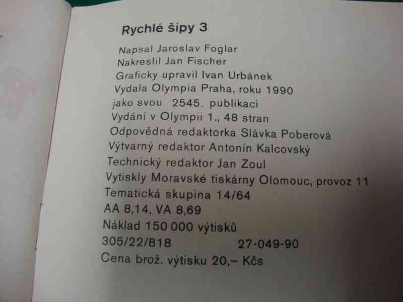 RYCHLÉ ŠÍPY JAROSLAV FOGLAR OLYMPIA PRAHA 1991 7x SEŠIT - foto 10