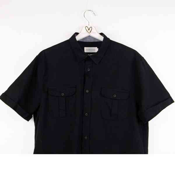 Pier One - Pánská lněná košile s krátkým rukávem Velikost: M - foto 3