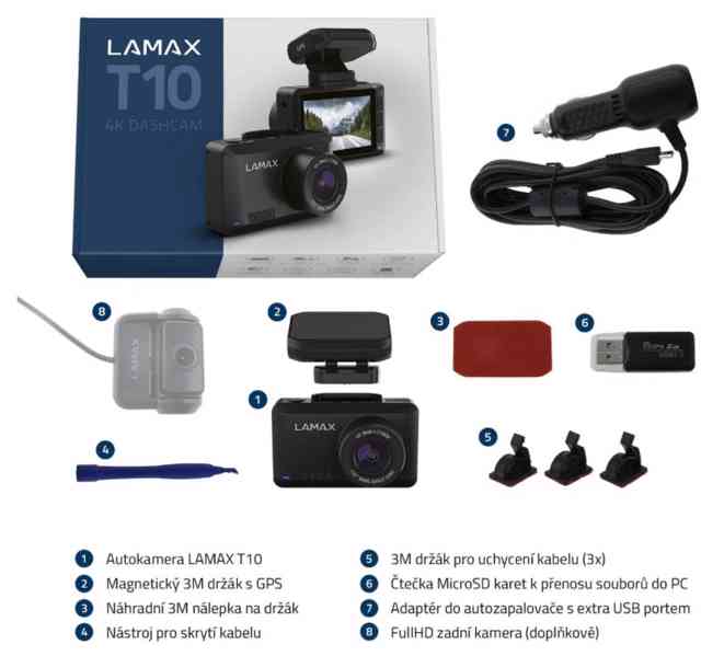 Autokamera Lamax T10 4K GPS (s hlášením radarů) - foto 3