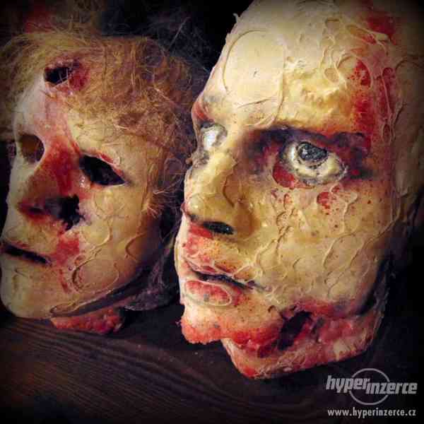 Horor rekvizity pro film, divadlo, únikové hry..latex masky - foto 1