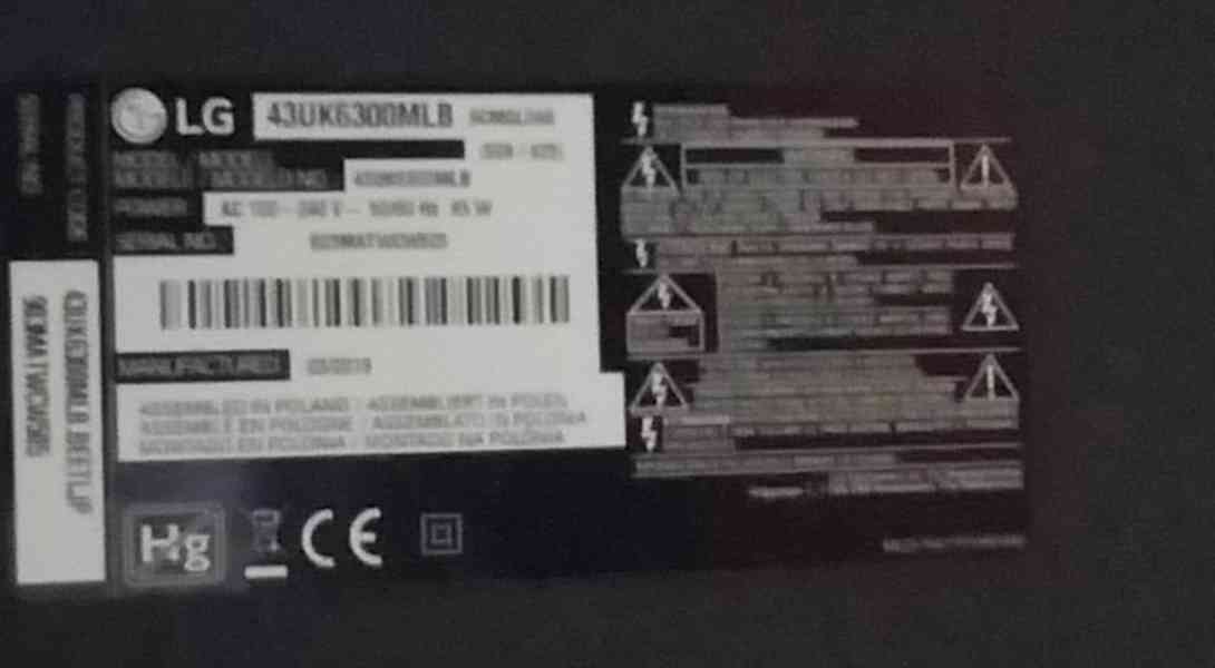 LG 43UK6300MLB (nefunkční 43" LCD Televize) - foto 5