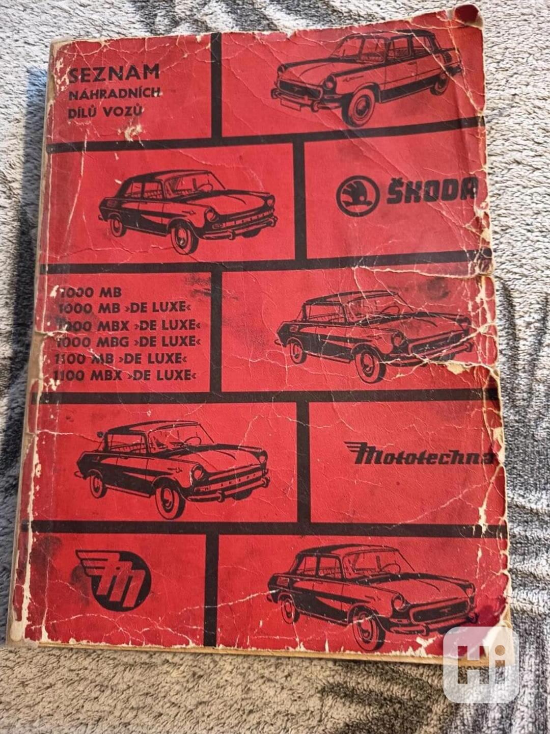 Prodám seznam náhradních dílů na Škoda 1000 MB - foto 1