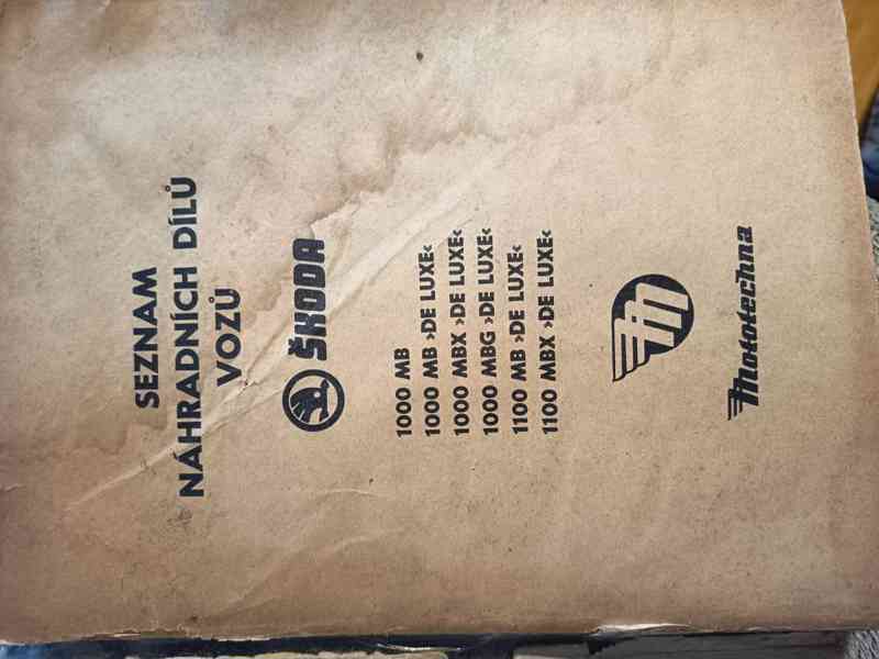 Prodám seznam náhradních dílů na Škoda 1000 MB - foto 2