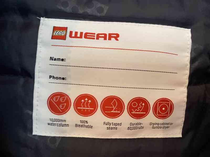 Legowear 134 zimní lyžařská bunda včetně nových rukavic - foto 4