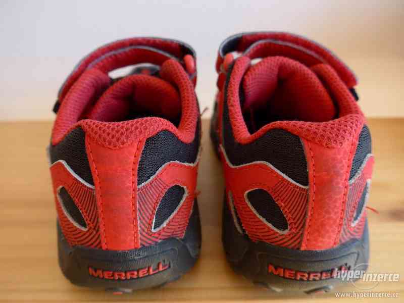 Prodám červené boty Merell vel.31 /stélka cca 19,5 cm/ - foto 2