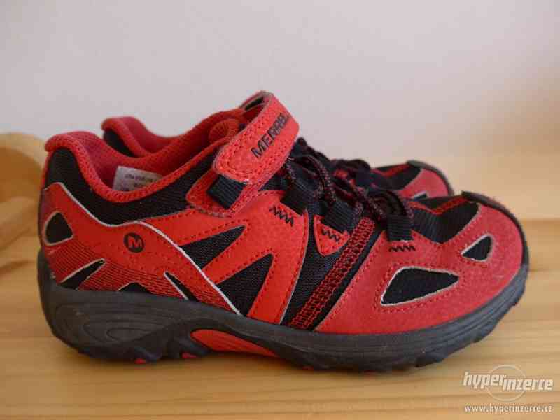 Prodám červené boty Merell vel.31 /stélka cca 19,5 cm/ - foto 4