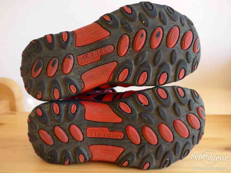 Prodám červené boty Merell vel.31 /stélka cca 19,5 cm/ - foto 6