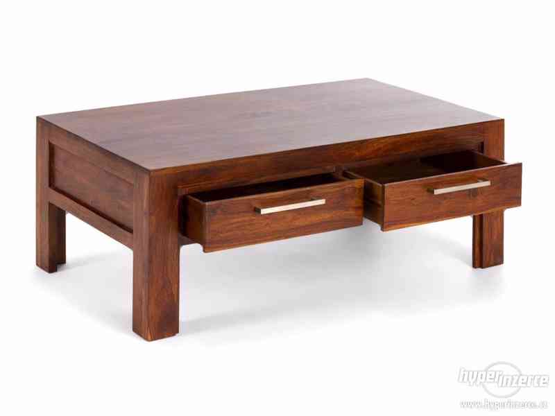 Konferenční stolek z palisandru, hnědý konferenční stolek - foto 2