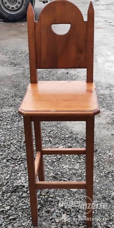 Barová stolička zámecká - masiv (14971.) - foto 1