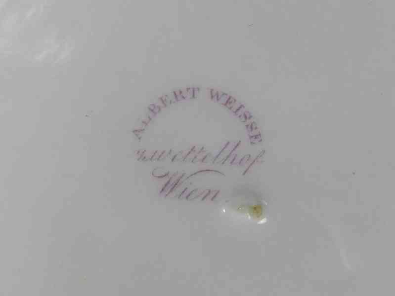 Vzácný ručně malovaný Talíř Albert Weisse Wien  - foto 7