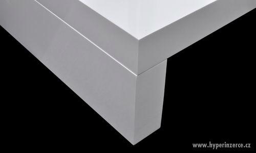 Moderní konferenční stolek bílý leskly - foto 4