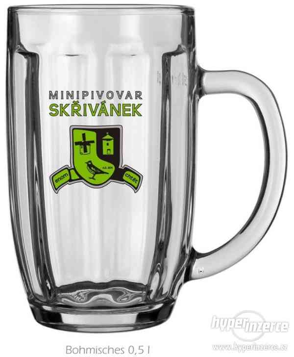 Minipivovar Skřivánek (zaniklý) - sklenice, podtácky, krýgly - foto 1