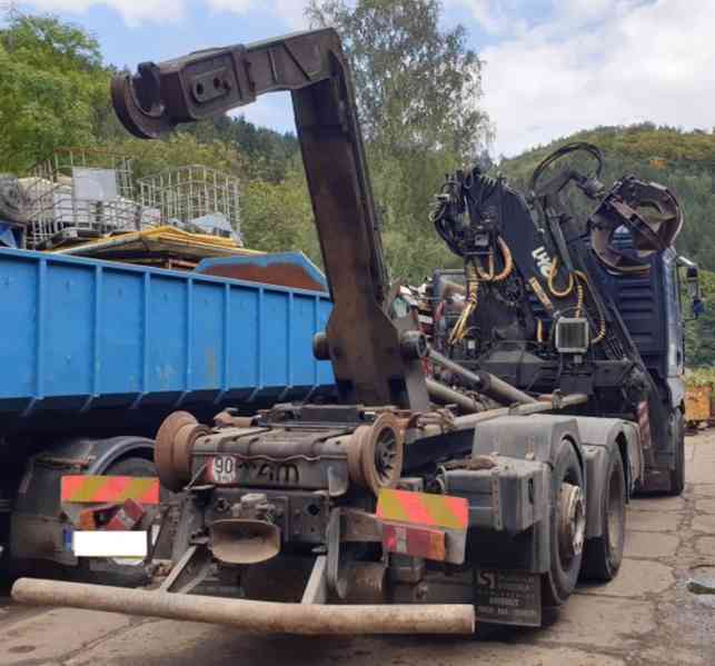 6x2 hák+HR(2008 nástavby) kovošrot lůžko MAN TGA +LIV drapák - foto 3