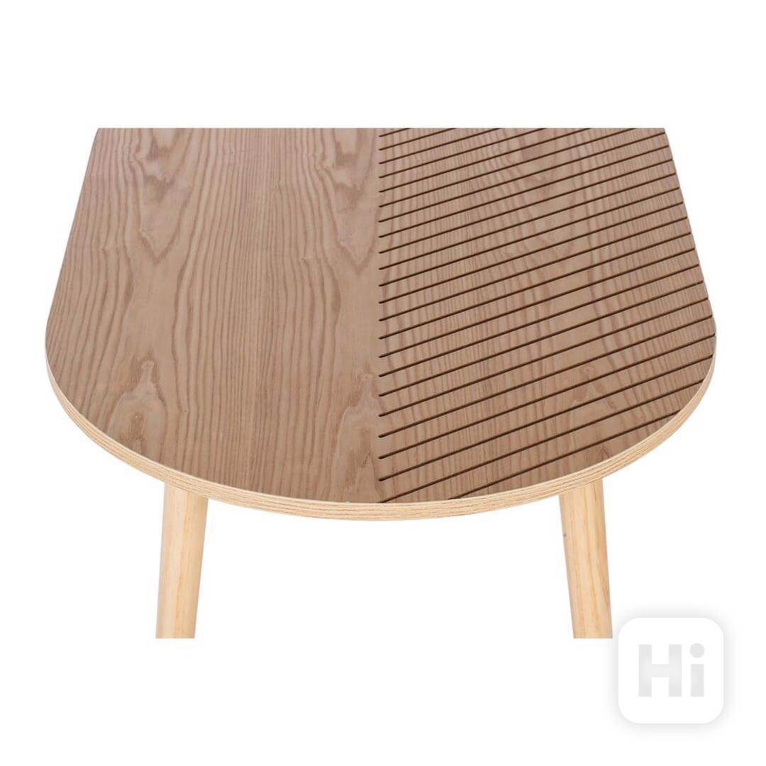 Oválný konferenční stolek Leo dřevěný - foto 1