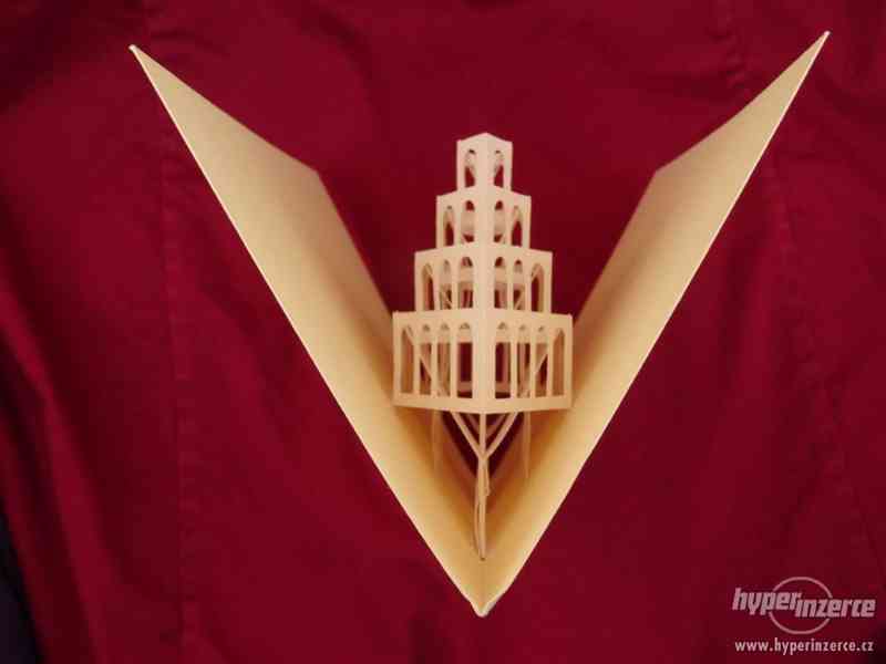 Dekorační 3D papírové rozkládací přání, stavba (S01) - foto 11