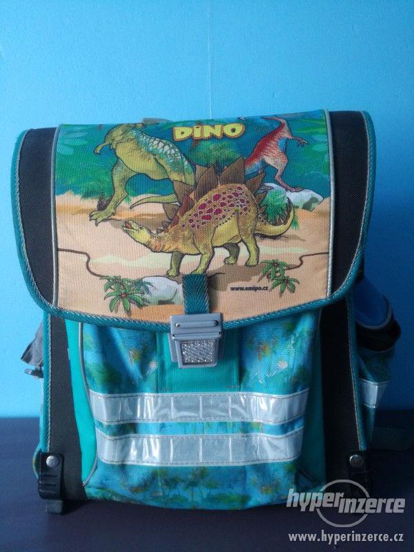 Školní taška DINO + penál, použitá - foto 1