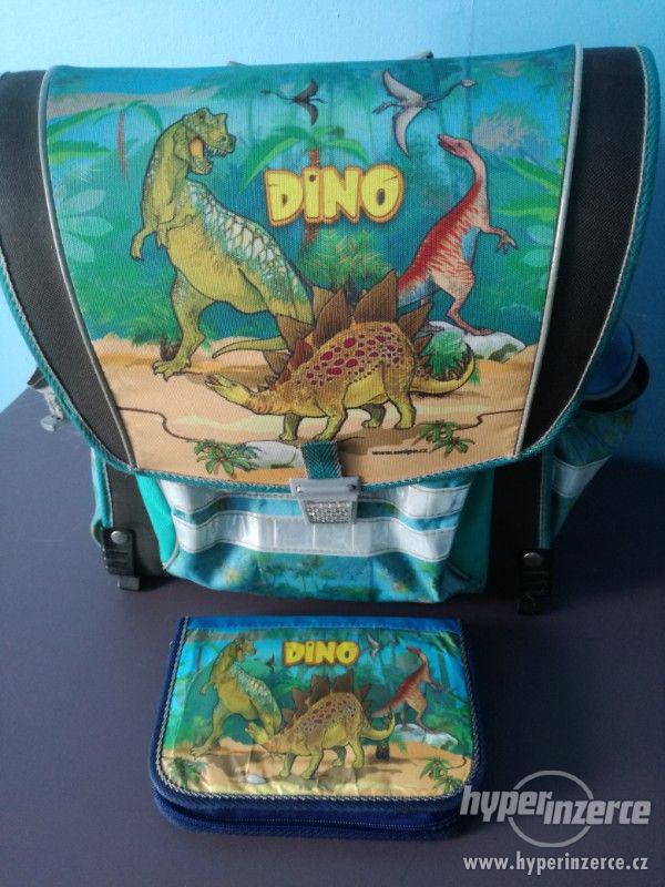 Školní taška DINO + penál, použitá - foto 6